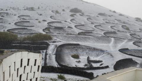 Granizo en Lanzarote