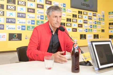 Quique Setién en rueda de prensa