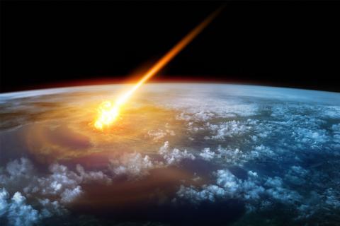 Asteroide acercándose a la Tierra