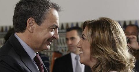 José Luis Rodríguez Zapatero y Susana Díaz