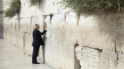 Donald Trump en el Muro de las Lamentaciones