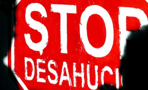 Cartel de stop desahucios