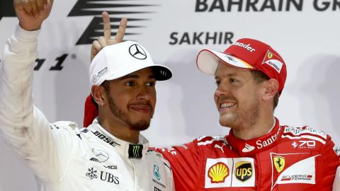 Sebastian Vettel y Lewis Hamilton