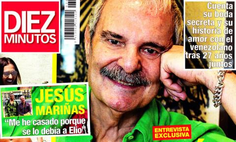 Jesús Mariñas en la portada de la revista Diez Minutos