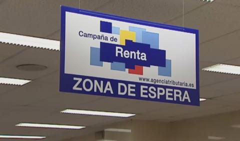 Un cartel de la renta