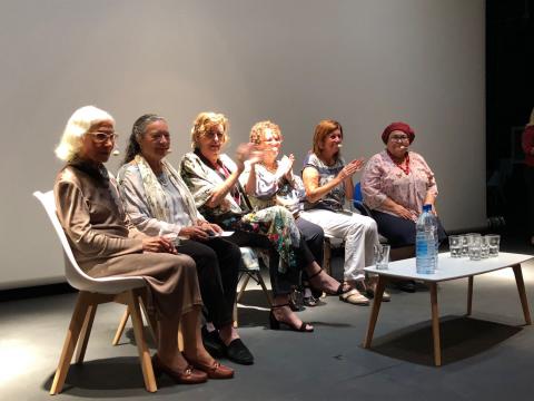 Elsa López, Pepa Aurora, Cecilia Domínguez, Isabel Medina, María Padrón, Olga Rivero y Lola Suárez