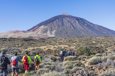 Sederistas en el Teide