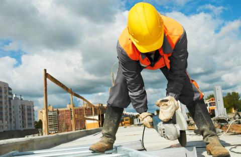 Trabajador en una obra