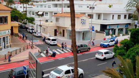 Accidente en el carril bici de Las Palmas de Gran Canaria Accidente en el carril bici de Las Palmas de Gran Canaria