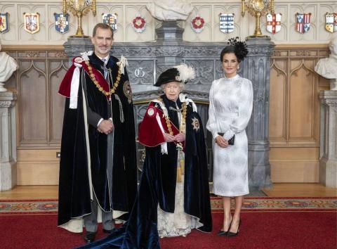 Felipe VI, Isabel II y la reina Letizia