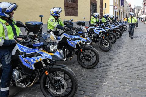 La Policía Local de La Laguna incorpora nueve motocicletas a su parque móvil