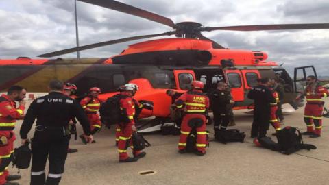 Simulacro de la Unidad Militar de Emergencias (UME)