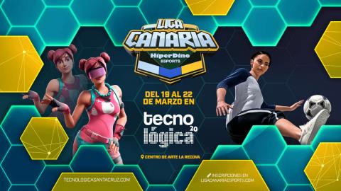 Cartel de Tecnológica Gaming de la Liga Canaria de Esports HiperDino