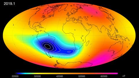 La Agencia Europea Espacial confirman que el campo magnético de la Tierra se debilita
