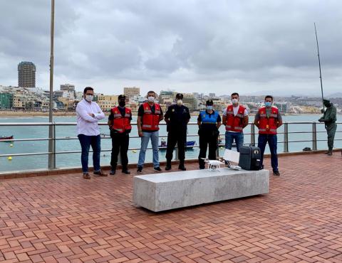 Control de drones en las playas de Las Palmas de Gran Canaria