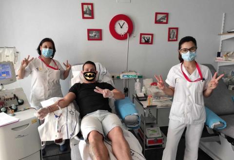 punto de donación de sangre