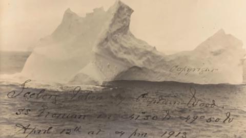 Fotografía del presunto iceberg que hundió al Titanic 