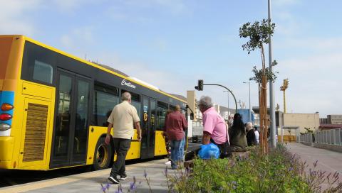 Parada de Guaguas Municipales. Las Palmas de Gran Canaria