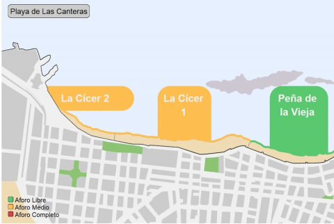Las Palmas de Gran Canaria estrena un semáforo online para informar sobre el nivel de aforo en las playas