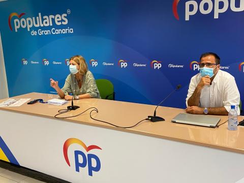 Pepa Luzardo y Ángel Sabroso, concejales del Ayuntamiento de Las Palmas de Gran Canaria