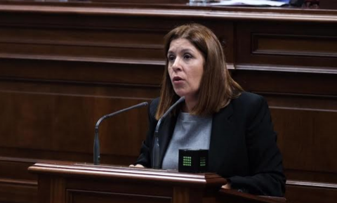 Carmen Hernández en el Parlamento de Canarias