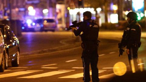 Policía en Viena. Austria