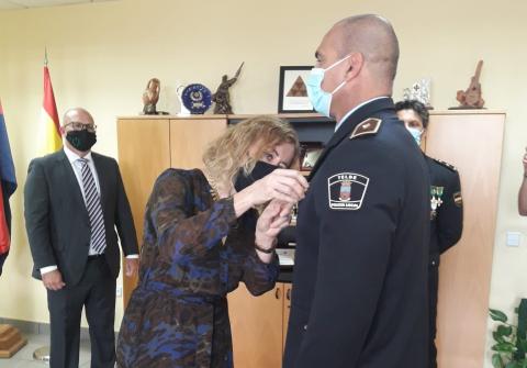 El agente local de Telde José Luis del Rosario que recibe Cruz al Mérito Policial del Ministerio del Interior 