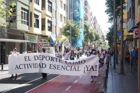 Protestas de los gimnasios en Las Palmas de Gran Canaria 