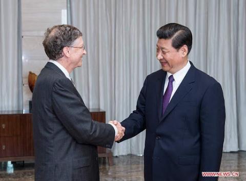 Bill Gates y Xi Jing Ping