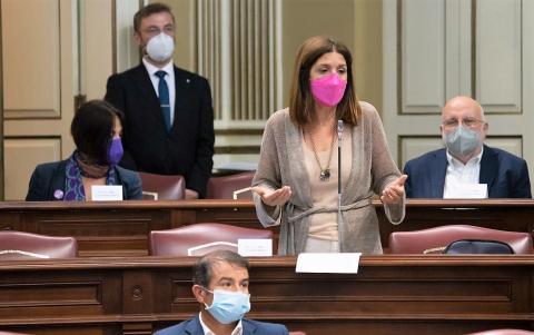 Carmen Hernández en el Parlamento de Canarias / CanariasNoticias.es