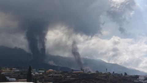 Nueva boca del volcán de La Palma/ canariasnoticias
