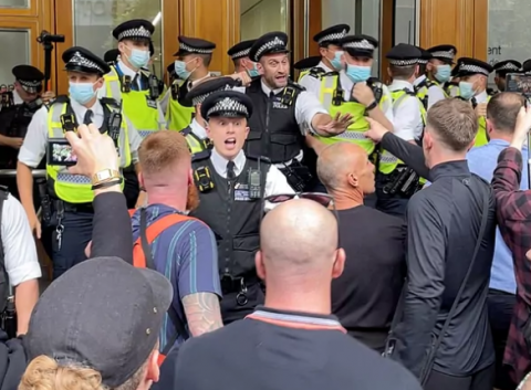 Protestas anti-vacunas en Londres