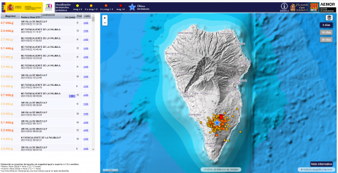 Enjambre sísmico en La Palma/ canariasnoticias
