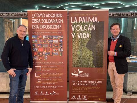 Exposición solidaria ‘La Palma, volcán y vida’ del Auditorio Alfredo Kraus / CanariasNoticias.es
