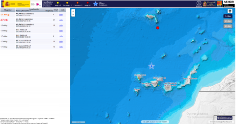 Terremotos en la noche del 27 de Junio