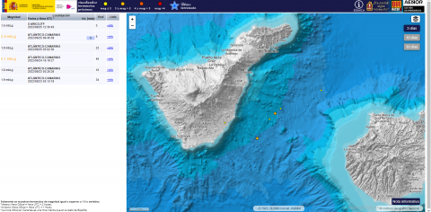 Terremoto entre Gran Canaria y Tenerife/ canariasnoticias.es