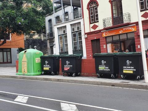 Contenedores de reciclaje en La Palma / CanariasNoticias.es