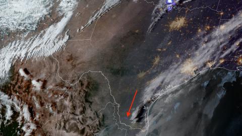 Bola de fuego cae en Texas 