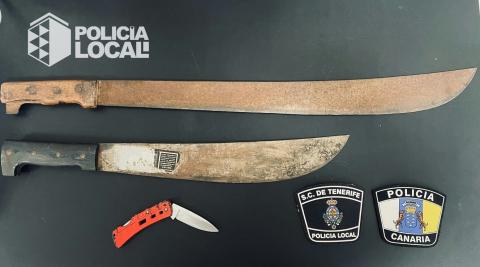 Machete intervenido por la policía / CanariasNoticias.es 