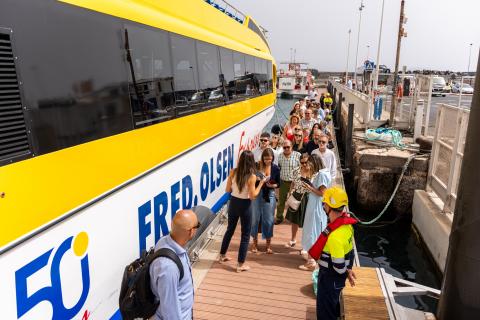 Pasajeros de Fred Olsen Express 