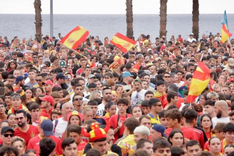 Final de la Eurocopa desde la Plaza de la Música