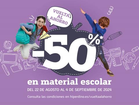 Descuentos en material escolar en HiperDino 