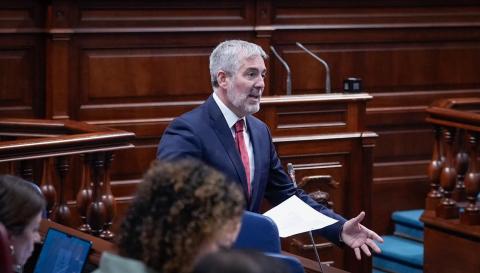 Fernando Clavijo en el Parlamento de Canarias 