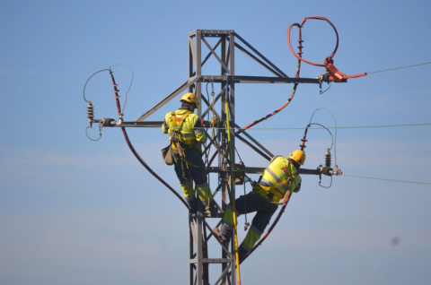 Trabajos en líneas eléctricas 