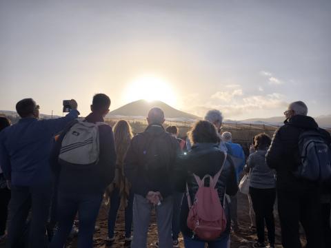 Solsticio de invierno desde yacimiento de La Guancha